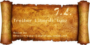 Treiber Liberátusz névjegykártya